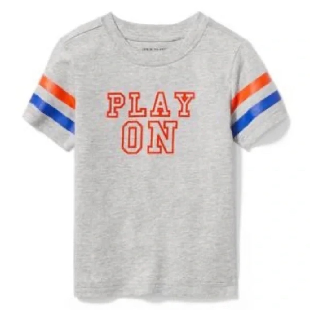 Janie and Jack Grey Play On Boys Tee Shirt Size 4, Size 5, Size 6